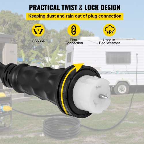 30FT Generator Power Cord 50Amp 125250volt 1450P to CS6364 Locking Connector