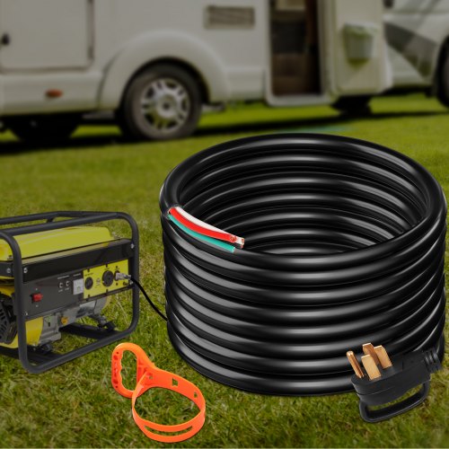 30 50A RV Camp Power Cord Generator Cord 63 81 AWG NEMA 1450P to Bare Wire