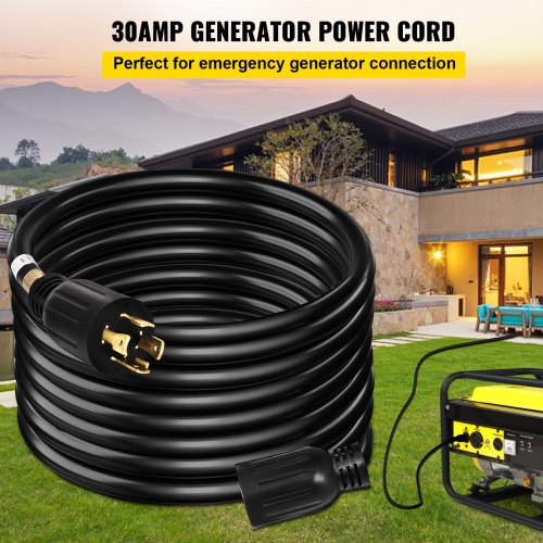 50 FT 30 Amp Generator Extension Cord SJTW 10 AWG 4 Prong NEMA L1430P