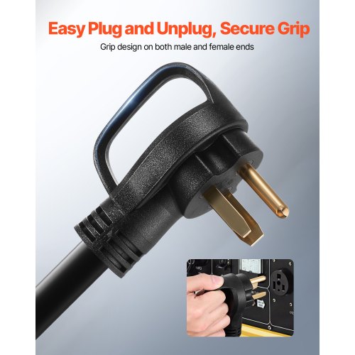 50Amp Generator Extension Cord 50 Foot 250 Volts 12500 Watts Heavy Duty