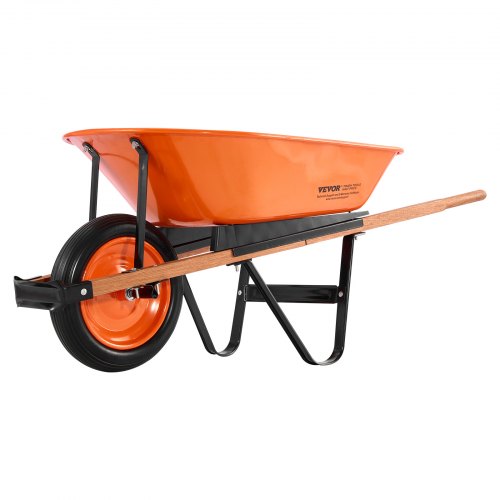 Wheelbarrow Cart 5 Cu Ft Load 330 lbs Capacity One Wheel Garden Dump