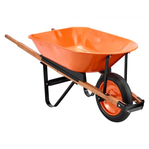 Wheelbarrow Cart 5 Cu Ft Load 330 lbs Capacity One Wheel Garden Dump