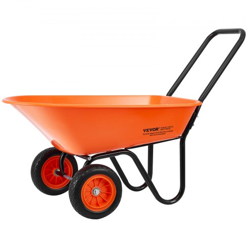 Wheelbarrow Cart 5 Cu Ft Load 397 lbs Capacity 2 Wheels Garden Dump