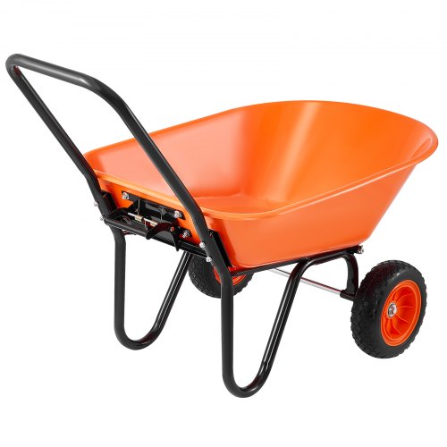 Wheelbarrow Cart 5 Cu Ft Load 397 lbs Capacity 2 Wheels Garden Dump