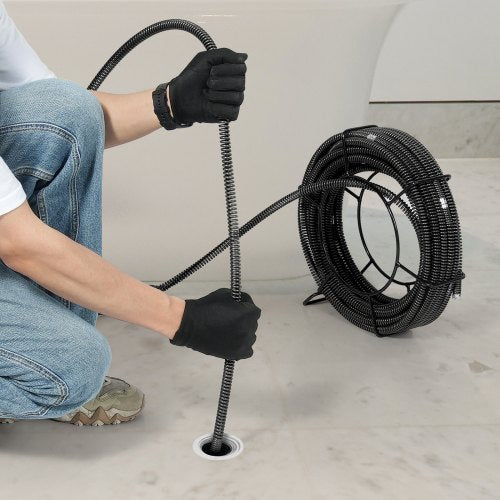 Drain Cleaning Cable 100 FT x 58 Inch Professional Sectional Drain Cleaner