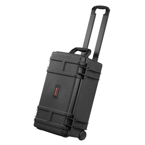 158 Cuft Weatherproof Hard Case with Retractable Pull Handles Wheels –