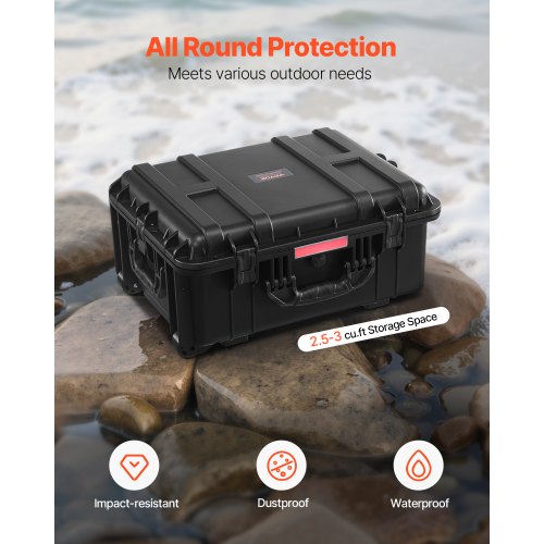 Weatherproof Hard Case Heavy Duty Protective Dry Box Case with PreCut
