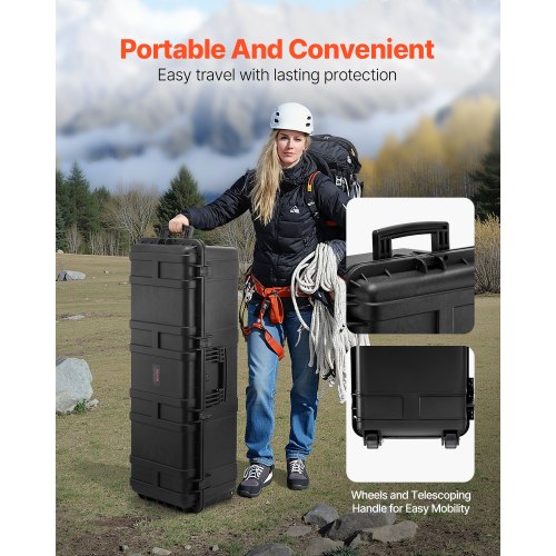 Weatherproof Hard Case Heavy Duty Protective Dry Box Case with PreCut Foam
