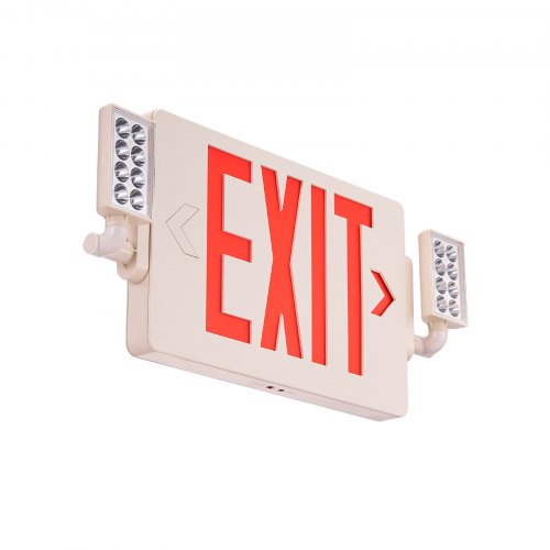 LED Exit Sign with Emergency Lights Two Heads Emergency Exit Light