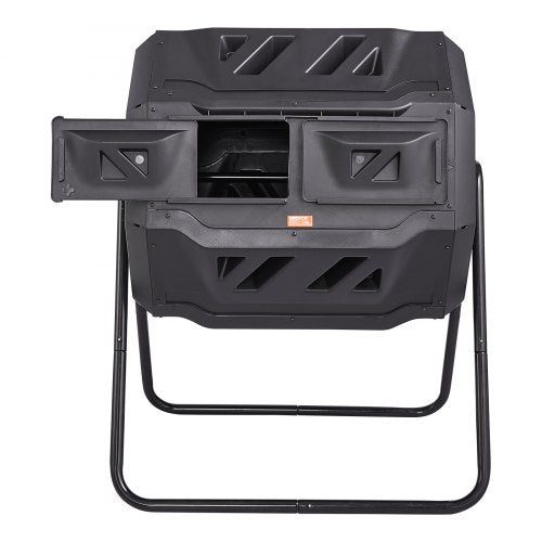 Compost Bin 43Gal Dual Chamber Composting Tumbler Large Tumbling Rotating