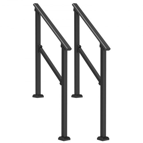 Handrails for Outdoor Steps 2 PCS 23 Step Stair Hand Rail Kit