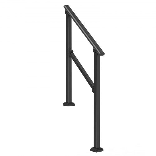 23 Handrails for Outdoor for Seniors Porch Deck Black Square Tube Steel –