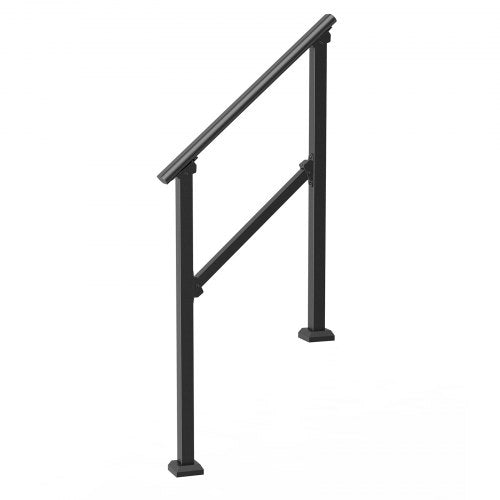 23 Handrails for Outdoor for Seniors Porch Deck Black Square Tube Steel –