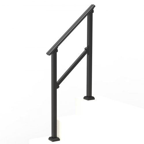 23 Handrails for Outdoor for Seniors Porch Deck Black Square Tube Steel –