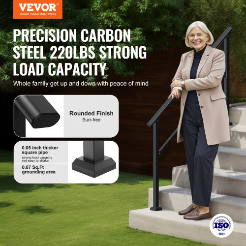 Handrails for Outdoor Steps 45 Step Stair Hand Rail Kit Transitional