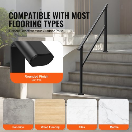 Handrails for Outdoor Steps 45 Step Stair Hand Rail Kit Transitional
