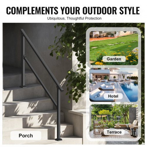Handrails for Outdoor Steps 45 Step Stair Hand Rail Kit Transitional