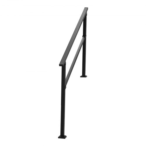 Outdoor Handrails for Steps 45 Step Stair Rail Kit Black Square Tube