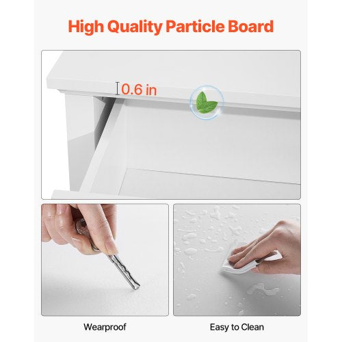 6 Drawer Dresser Wooden Chest of Drawers with Sliding and Antitip Device
