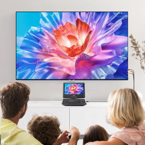 Portable DVD Player 10.1 inch HD Swivel Display Screen 4 Hours Builtin
