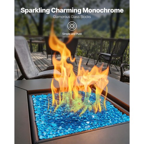 Fire Glass 10 Lbs 4.5 Kg Hightemperature Resistant Fireplace Rocks 34Inch 1905