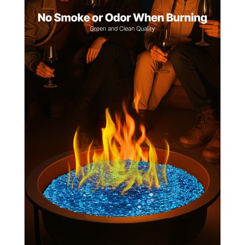 Fire Glass 10 Lbs 4.5 Kg Hightemperature Resistant Fireplace Rocks 34Inch 1905