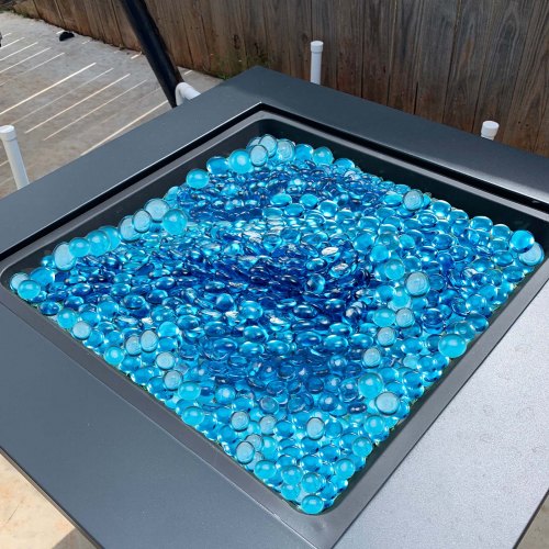 Fire Glass 10 Lbs 4.5 Kg Hightemperature Resistant Fireplace Rocks 34Inch 1905