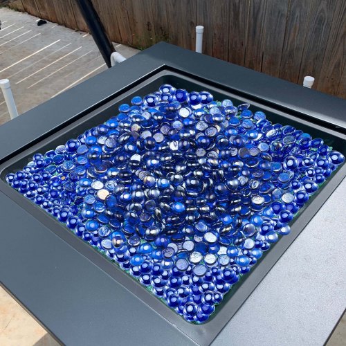 Fire Glass 10Lbs4.5Kg Hightemperature Resistant Fireplace Rocks 34Inch 1905 Mm
