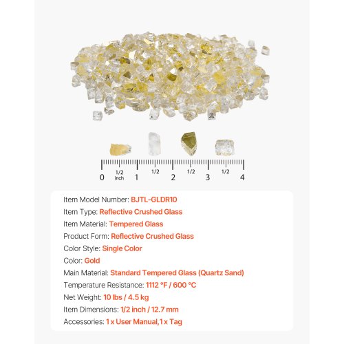 Fire Glass 10 Lbs 4.5 Kg Hightemperature Resistant Fireplace Rocks 12Inch 127 9 5