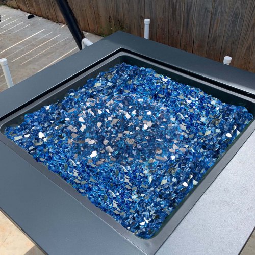 Fire Glass 10Lbs 4.5Kg Hightemperature Resistant Fireplace Rocks 12Inch 12.7 Mm