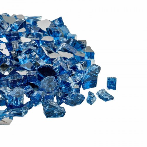 Fire Glass 10Lbs 4.5Kg Hightemperature Resistant Fireplace Rocks 12Inch 12.7 Mm