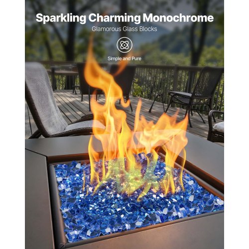 Fire Glass 10Lbs 4.5Kg Hightemperature Resistant Fireplace Rocks 14Inch 635 Mm