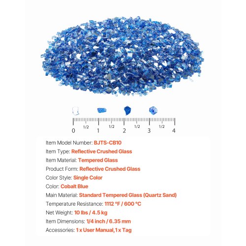 Fire Glass 10Lbs 4.5Kg Hightemperature Resistant Fireplace Rocks 14Inch 635 Mm