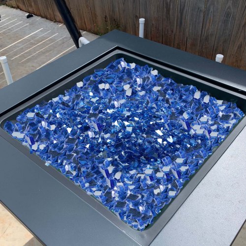 Fire Glass 10Lbs 4.5Kg Hightemperature Resistant Fireplace Rocks 14Inch 635 Mm