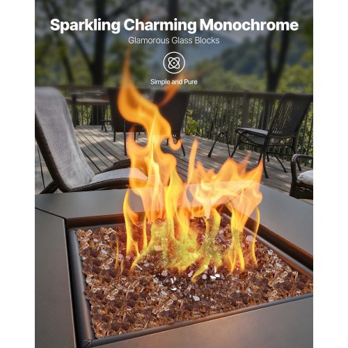Fire Glass 10 Lbs 4.5 Kg Hightemperature Resistant Fireplace Rocks 14Inch 635