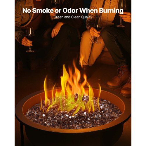 Fire Glass 10 Lbs 4.5 Kg Hightemperature Resistant Fireplace Rocks 14Inch 635