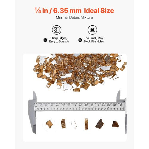 Fire Glass 10 Lbs 4.5 Kg Hightemperature Resistant Fireplace Rocks 14Inch 635