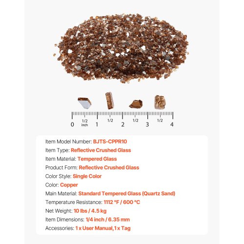 Fire Glass 10 Lbs 4.5 Kg Hightemperature Resistant Fireplace Rocks 14Inch 635
