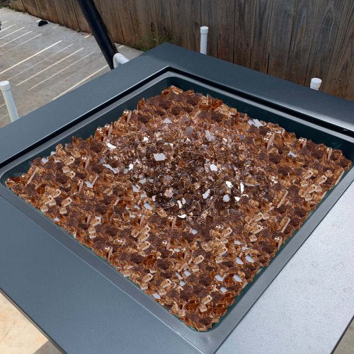 Fire Glass 10 Lbs 4.5 Kg Hightemperature Resistant Fireplace Rocks 14Inch 635