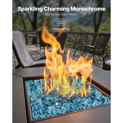 Fire Glass 10 Lbs 4.5 Kg Hightemperature Resistant Fireplace Rocks 12Inch 127