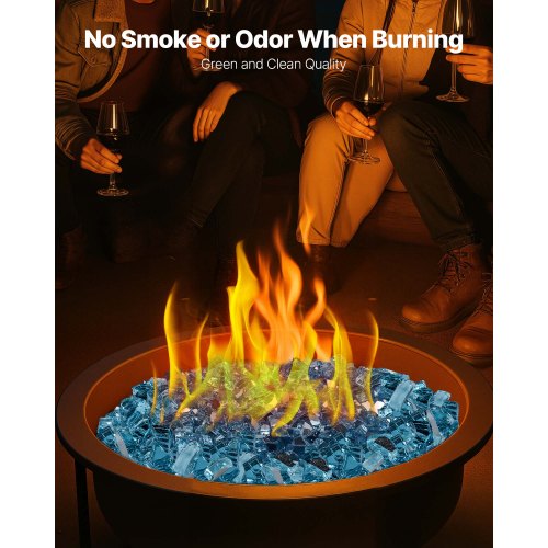 Fire Glass 10 Lbs 4.5 Kg Hightemperature Resistant Fireplace Rocks 12Inch 127