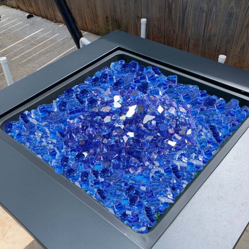 Fire Glass 10Lbs 4.5Kg Hightemperature Resistant Fireplace Rocks 12Inch 12.7 Mm lb