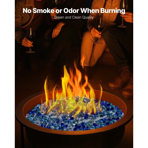 Fire Glass 10 Lbs 4.5 Kg Fireplace Rocks 12Inch 12.7 Mm Reflective Firepit Rock