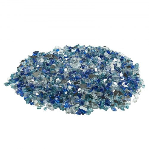 Fire Glass 10 Lbs 4.5 Kg Fireplace Rocks 12Inch 12.7 Mm Reflective Firepit Rock