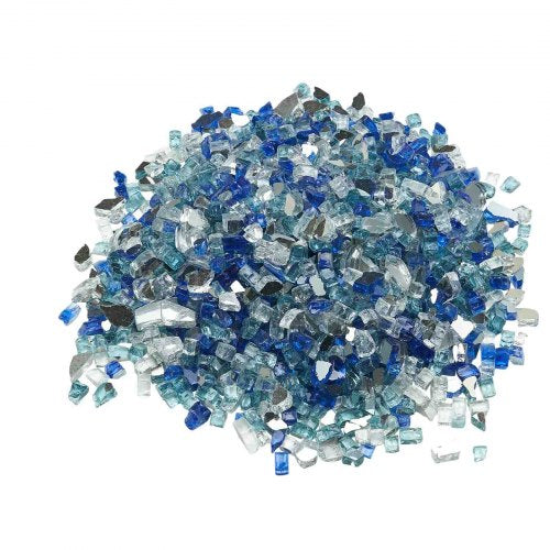 Fire Glass 10 Lbs 4.5 Kg Fireplace Rocks 12Inch 12.7 Mm Reflective Firepit Rock