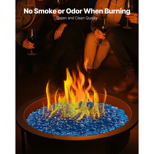 Fire Glass 10Lbs 4.5Kg Hightemperature Resistant Fireplace Rocks 1 Inch 25.4 Mm