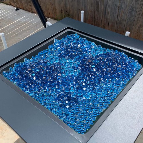 Fire Glass 10Lbs 4.5Kg Hightemperature Resistant Fireplace Rocks 1 Inch 25.4 Mm