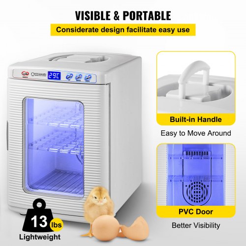 Reptile Incubator 25L Scientific Lab Incubator Cooling and Heating 5 °C to 42