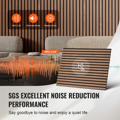 Wood Slat Acoustic Panels 236 x 47.2 inch MDF Accent Wooden Wall Panels