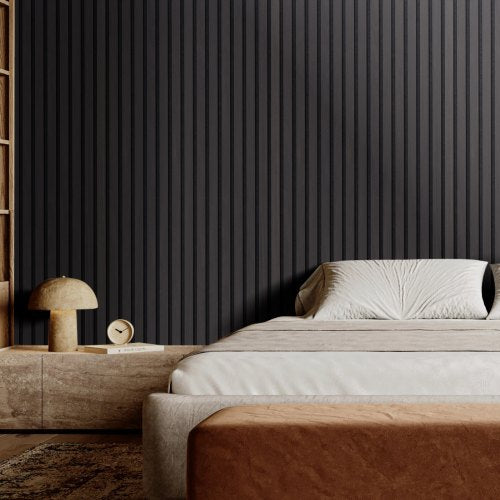 Wood Slat Acoustic Panels 236 x 47.2 inch MDF Accent Wooden Wall Panels